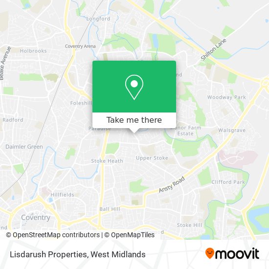 Lisdarush Properties map