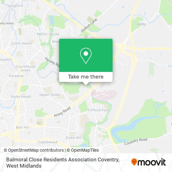 Balmoral Close Residents Association Coventry map