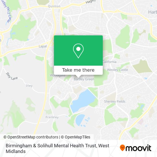 Birmingham & Solihull Mental Health Trust map