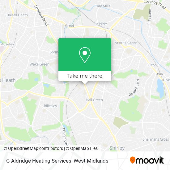 G Aldridge Heating Services map