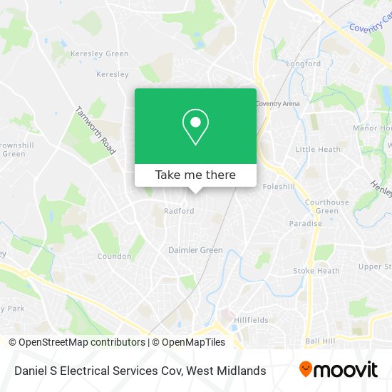 Daniel S Electrical Services Cov map