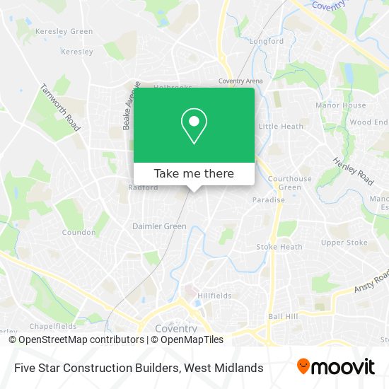 Five Star Construction Builders map