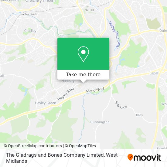 The Gladrags and Bones Company Limited map