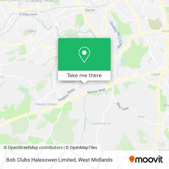 Bob Clubs Halesowen Limited map