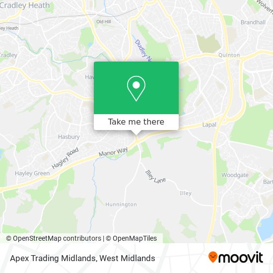 Apex Trading Midlands map