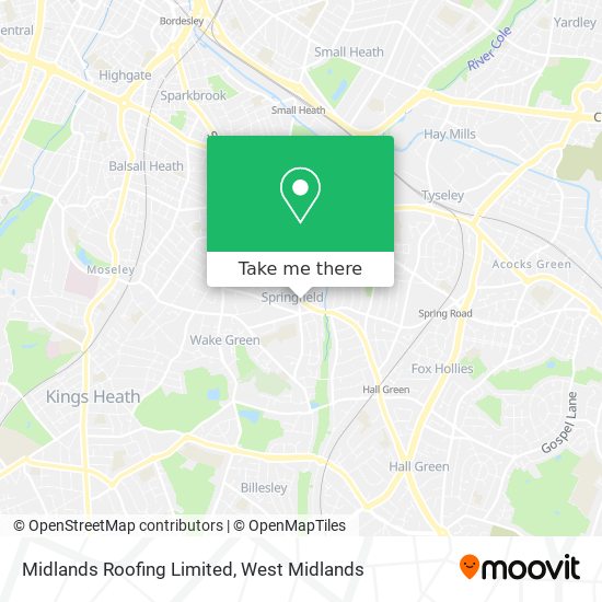 Midlands Roofing Limited map