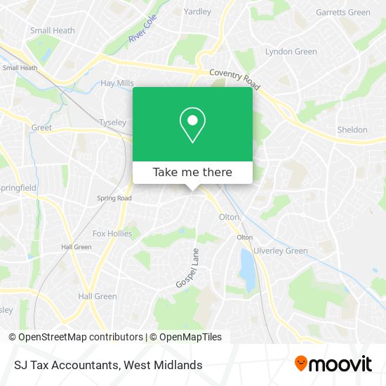 SJ Tax Accountants map