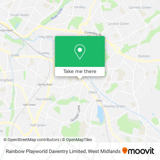 Rainbow Playworld Daventry Limited map