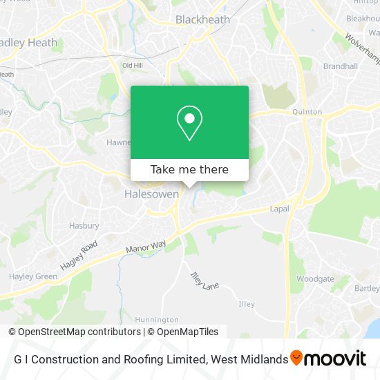 G I Construction and Roofing Limited map