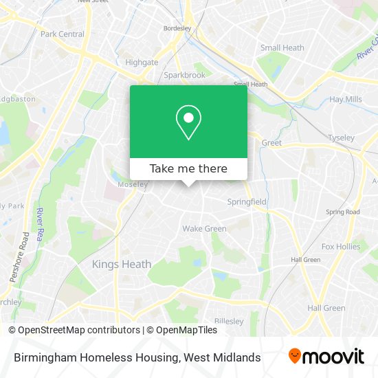 Birmingham Homeless Housing map