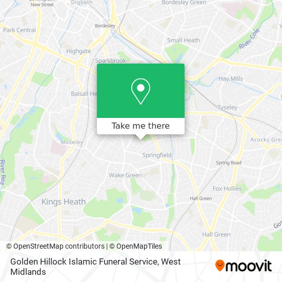 Golden Hillock Islamic Funeral Service map