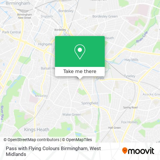 Pass with Flying Colours Birmingham map