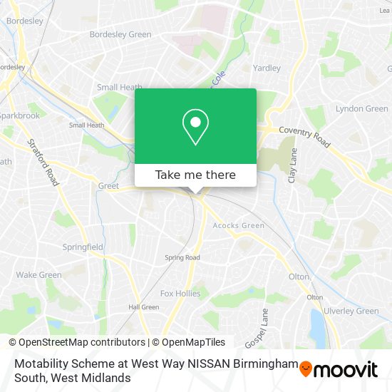 Motability Scheme at West Way NISSAN Birmingham South map