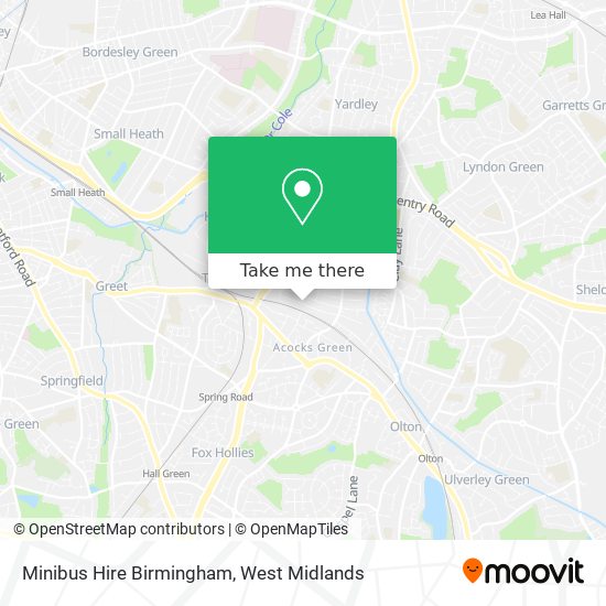 Minibus Hire Birmingham map