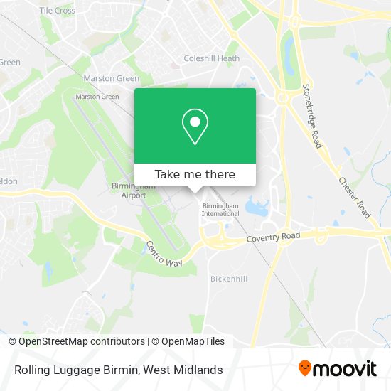 Rolling Luggage Birmin map