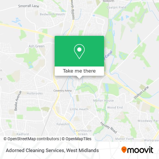 Adorned Cleaning Services map