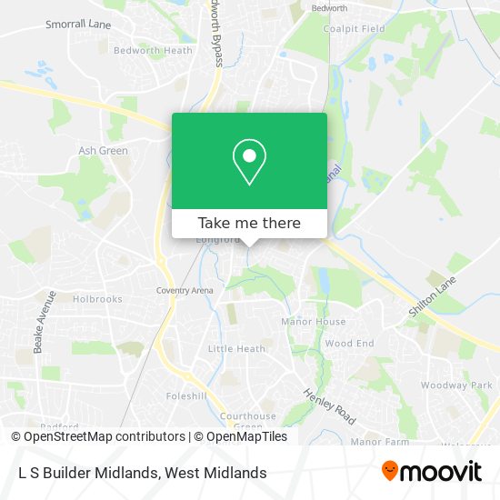 L S Builder Midlands map