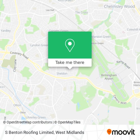 S Benton Roofing Limited map