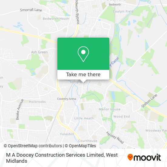 M A Doocey Construction Services Limited map