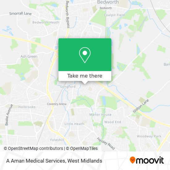 A Aman Medical Services map