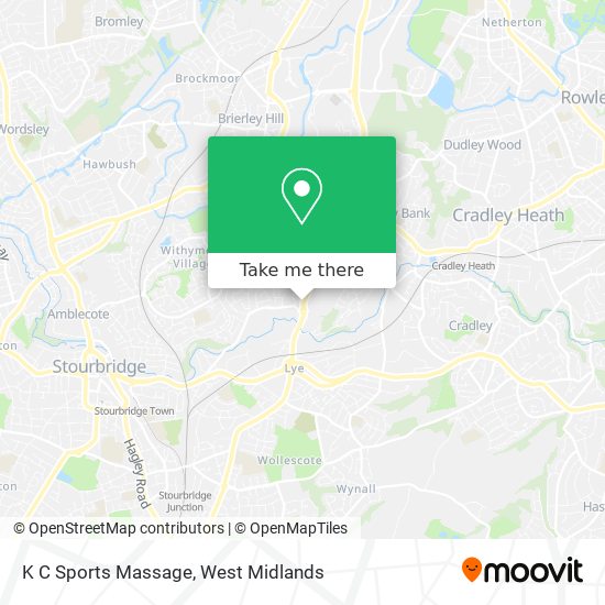 K C Sports Massage map