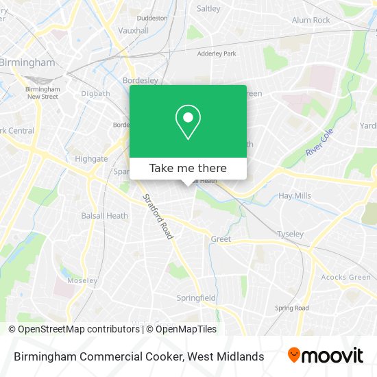 Birmingham Commercial Cooker map