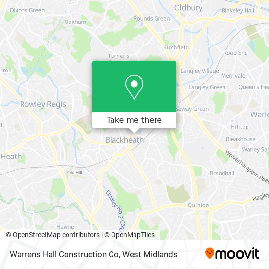 Warrens Hall Construction Co map