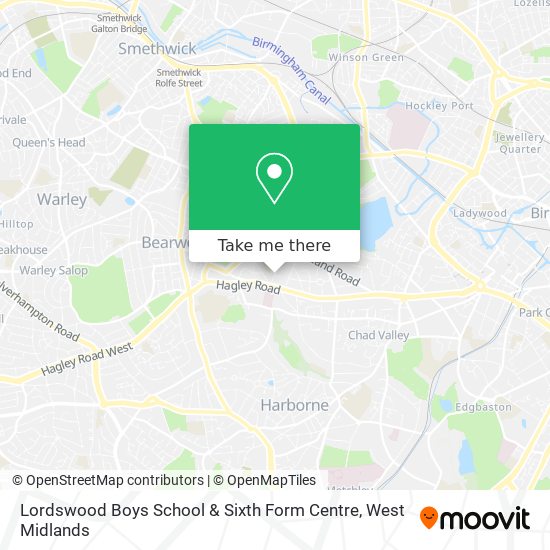 Lordswood Boys School & Sixth Form Centre map