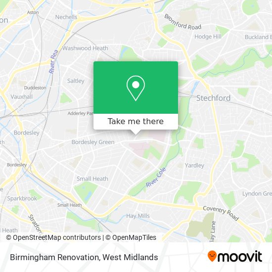 Birmingham Renovation map