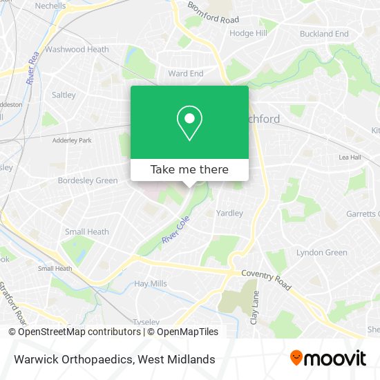 Warwick Orthopaedics map