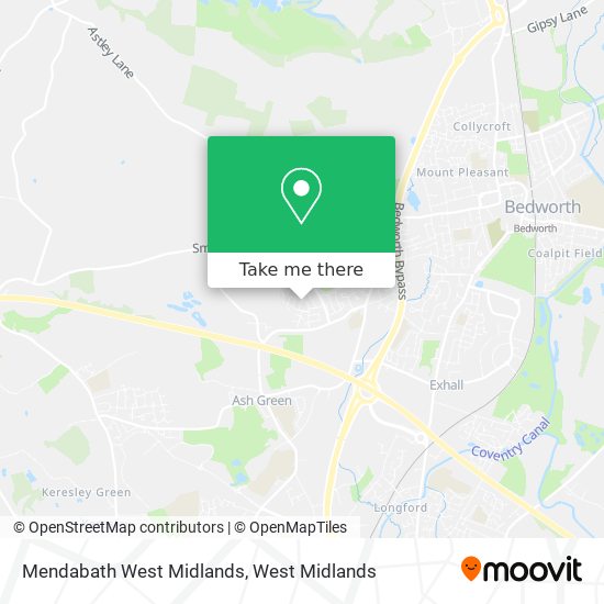 Mendabath West Midlands map