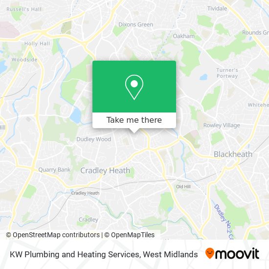 KW Plumbing and Heating Services map