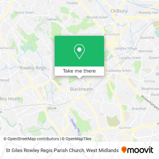 St Giles Rowley Regis Parish Church map