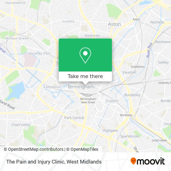 The Pain and Injury Clinic map