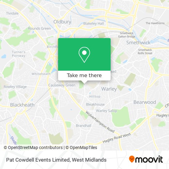 Pat Cowdell Events Limited map