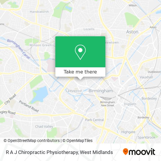 R A J Chiropractic Physiotherapy map