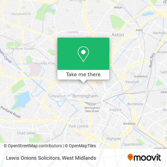 Lewis Onions Solicitors map