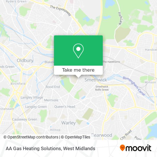 AA Gas Heating Solutions map
