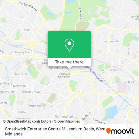 Smethwick Enterprise Centre Millennium Basin map
