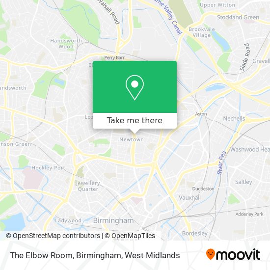 The Elbow Room, Birmingham map