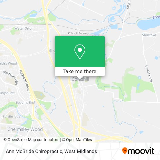 Ann McBride Chiropractic map
