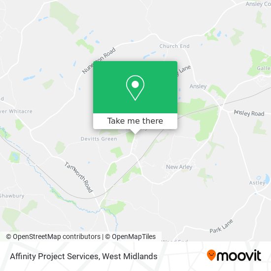 Affinity Project Services map