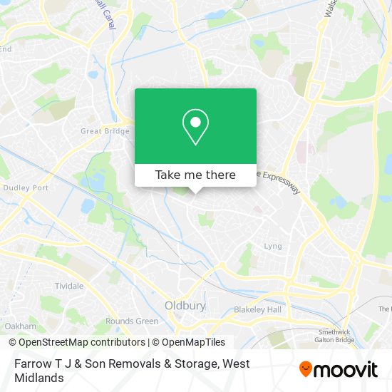 Farrow T J & Son Removals & Storage map