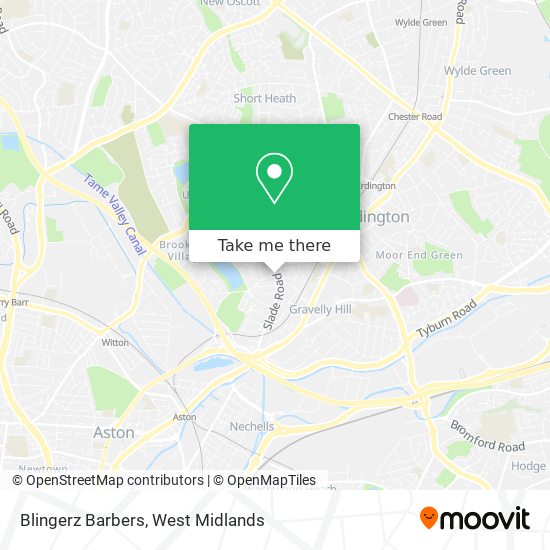Blingerz Barbers map