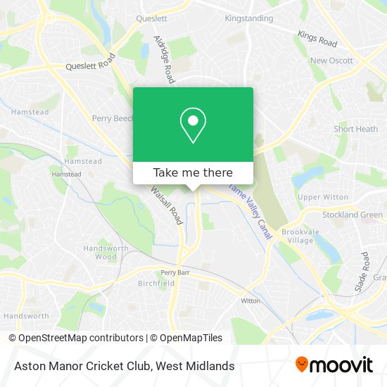 Aston Manor Cricket Club map