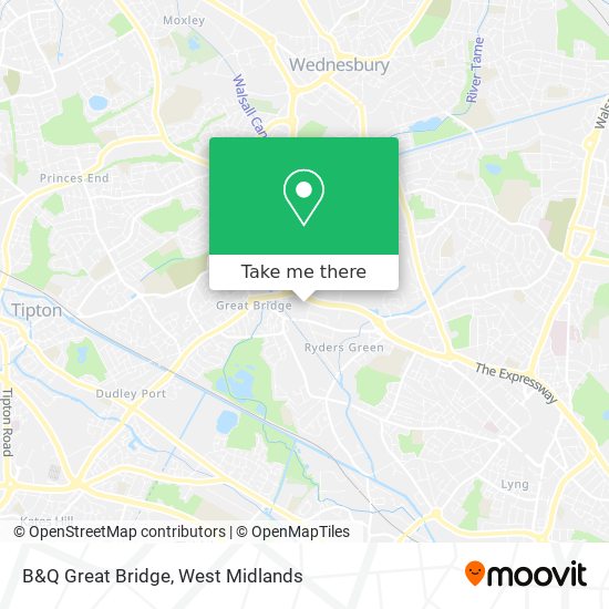 B&Q Great Bridge map