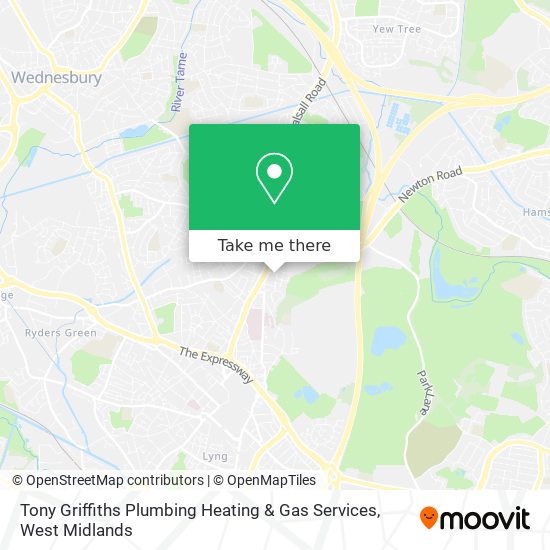 Tony Griffiths Plumbing Heating & Gas Services map