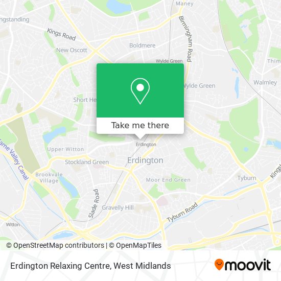 Erdington Relaxing Centre map