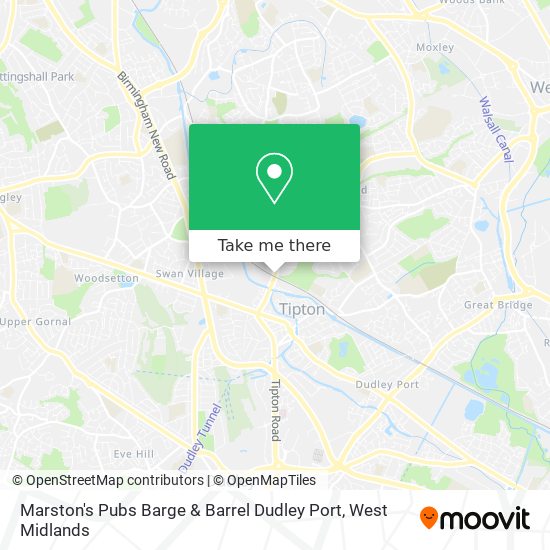 Marston's Pubs Barge & Barrel Dudley Port map