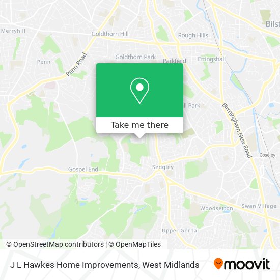 J L Hawkes Home Improvements map